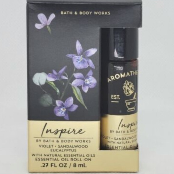 🆕 INSPIRE : Violet Sandalwood Eucalyptus Essential Oil Roll On Aromatherapy - Picture 2 of 14